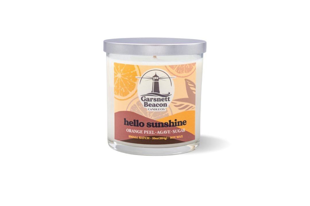 Hello Sunshine Candle - Citrus Orange Peel, Agave, Sugar Scent