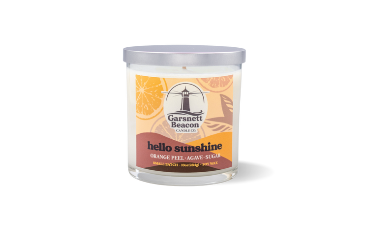 Hello Sunshine Candle - Citrus Orange Peel, Agave, Sugar Scent