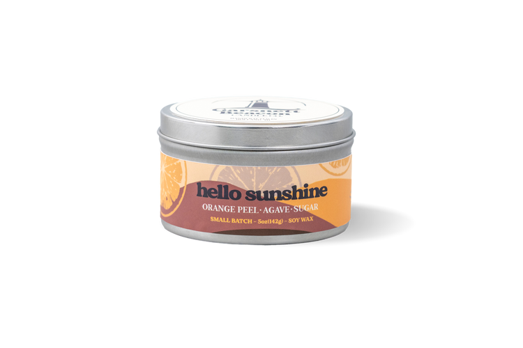 Hello Sunshine Candle - Citrus Orange Peel, Agave, Sugar Scent