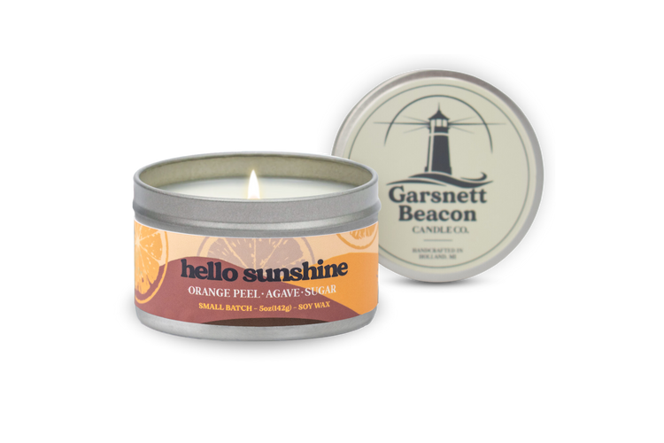 Hello Sunshine Candle - Citrus Orange Peel, Agave, Sugar Scent