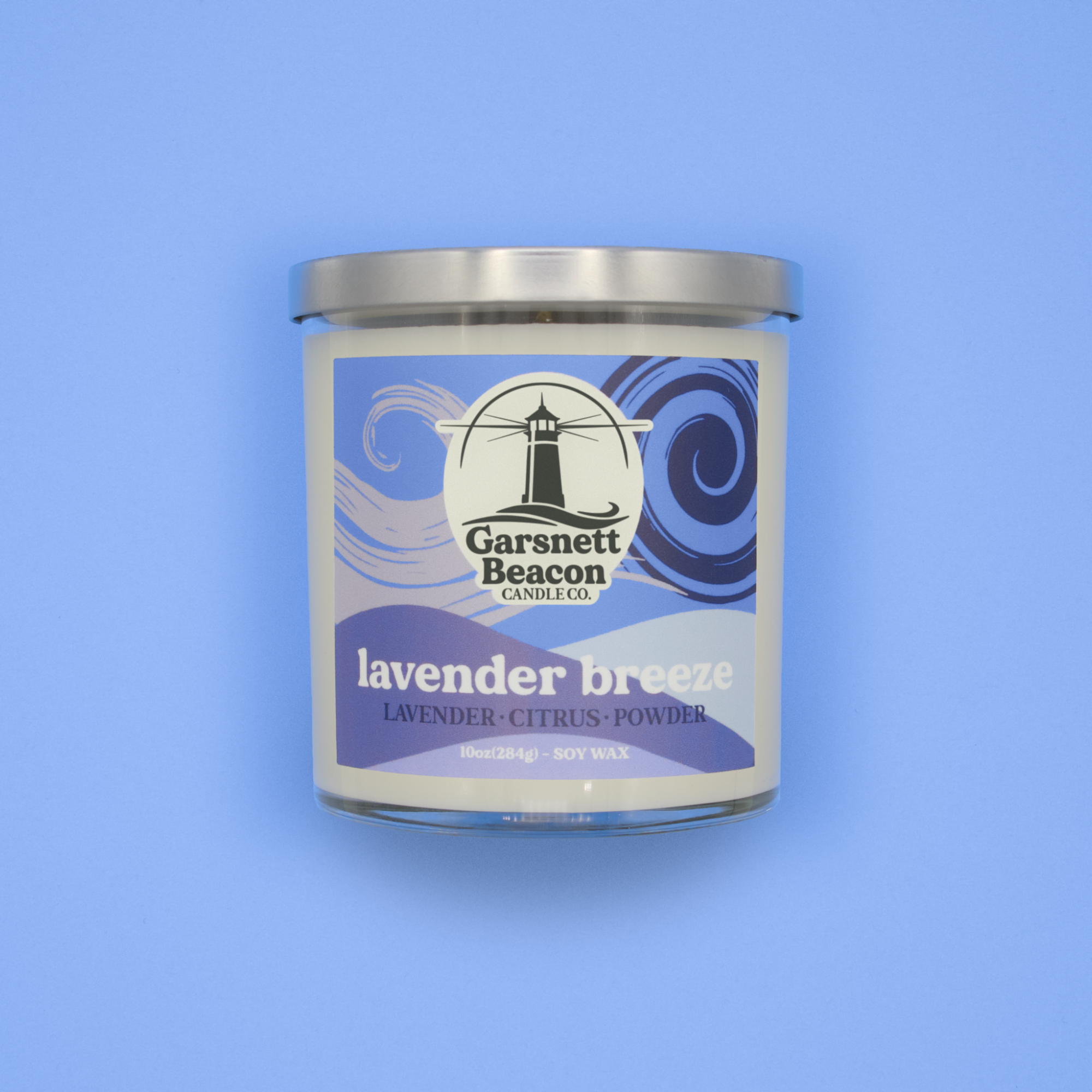 Lavender Breeze Candle - Lavender, Citrus, Powder Scent