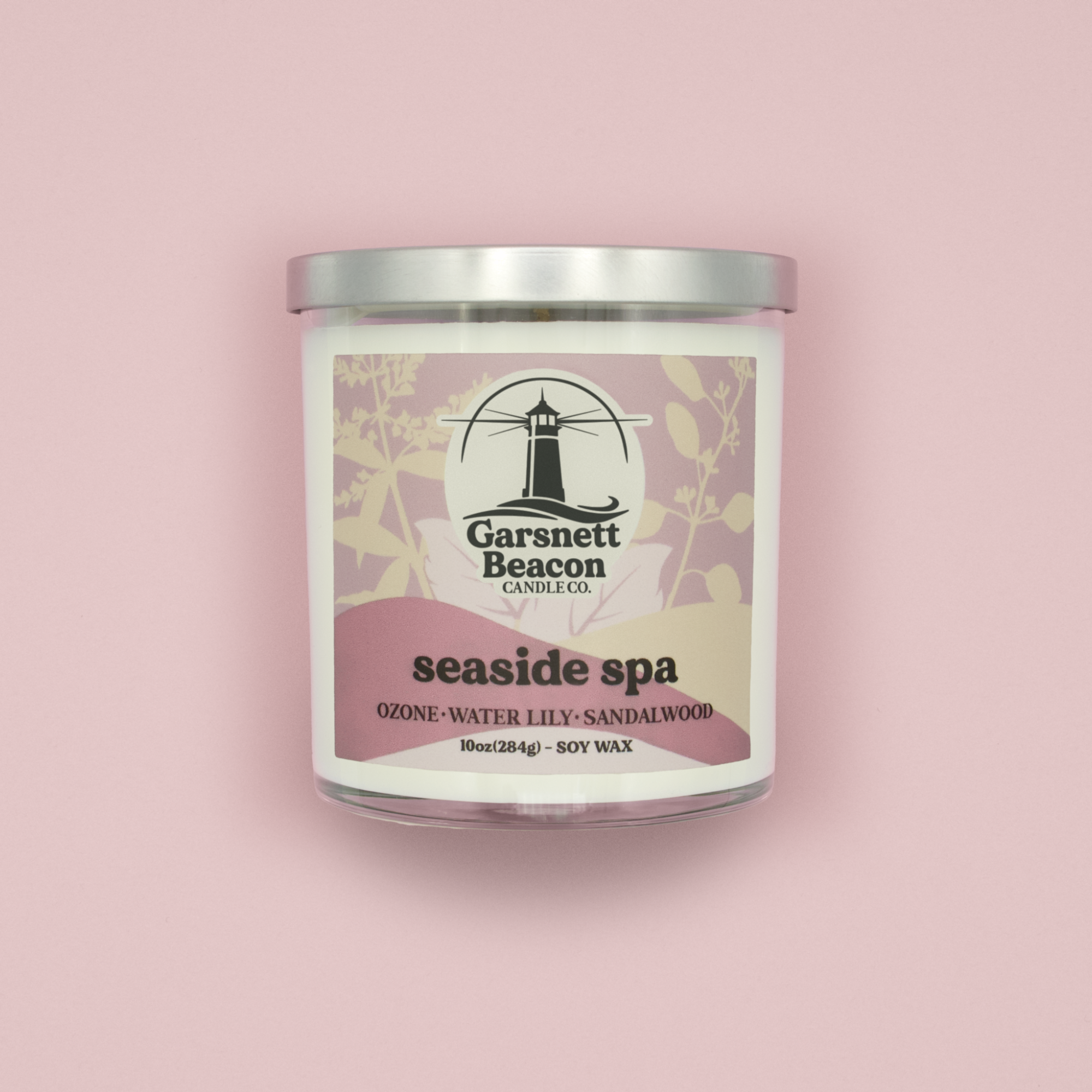 Seaside Spa Candle - Ozone, Water Lily, Sandalwood Scent