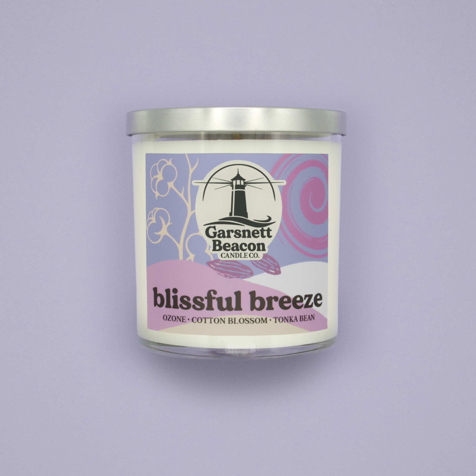 Blissful Breeze Candle - Ozone, Cotton Blossom, Tonka Bean Scent