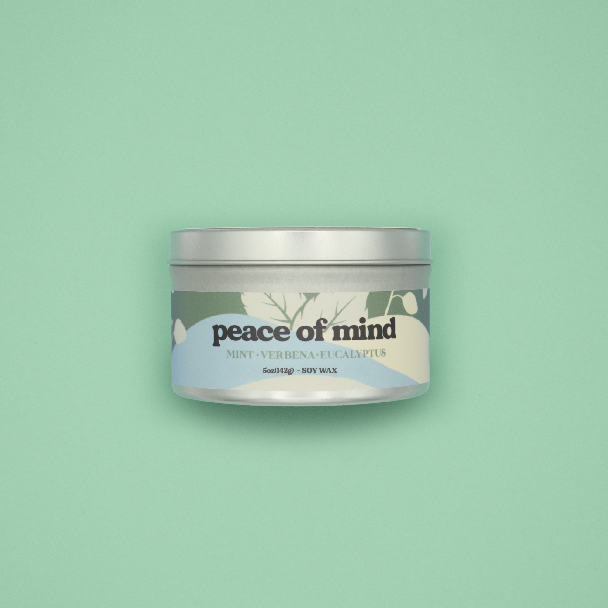 Peace of Mind Candle - Mint, Verbena, Eucalyptus Scent