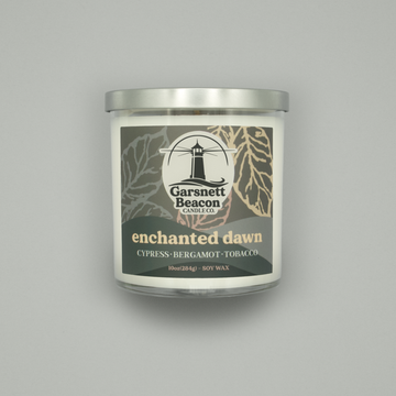Enchanted Dawn Candle - Cypress, Bergamot, Tobacco Scent