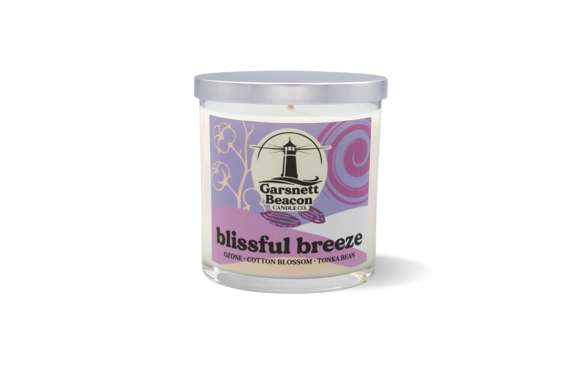 Blissful Breeze Candle - Ozone Cotton Blossom Tonka Bean Scent