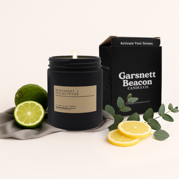 Bergamot + Eucalyptus Luxury Scented Candle | Duo Collection by Garsnett Beacon