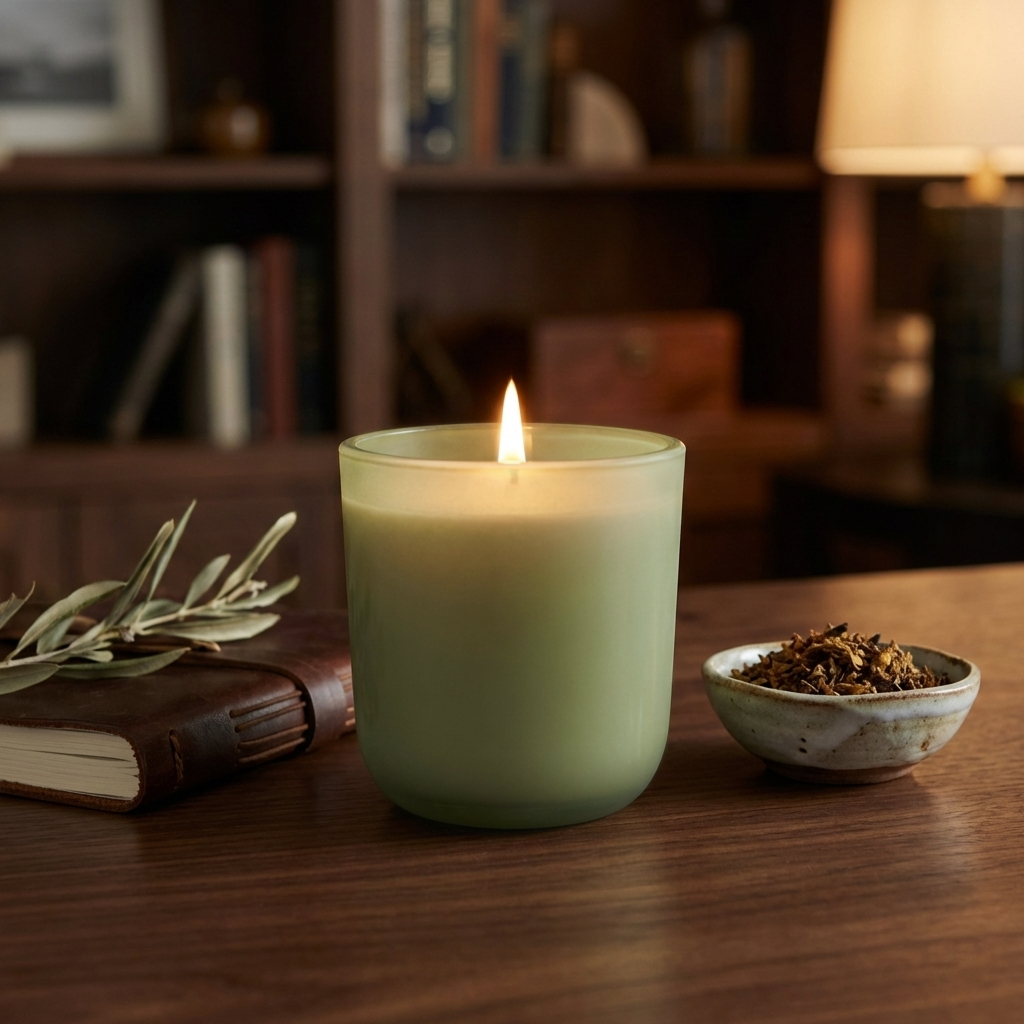 Bravura - Tobacco Flower, Olive Leaf & Teakwood Luxury Coconut Soy Candle