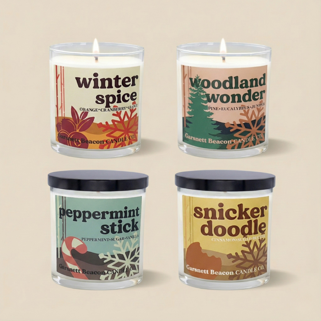 Winter Candle Bundle | 4 Cozy Holiday Candles