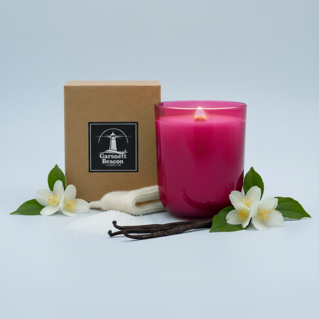 Cashmere + Warm Vanilla Wooden Wick Candle - Cashmere, Jasmine, Warm Vanilla Scent