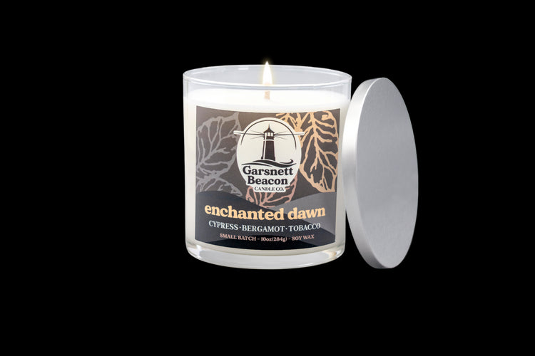 Enchanted Dawn Candle - Cypress, Bergamot, Tobacco Scent