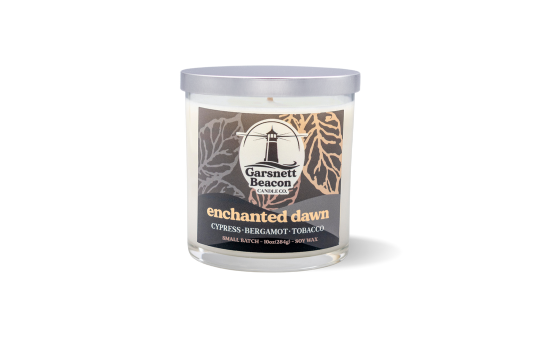 Enchanted Dawn Candle - Cypress, Bergamot, Tobacco Scent