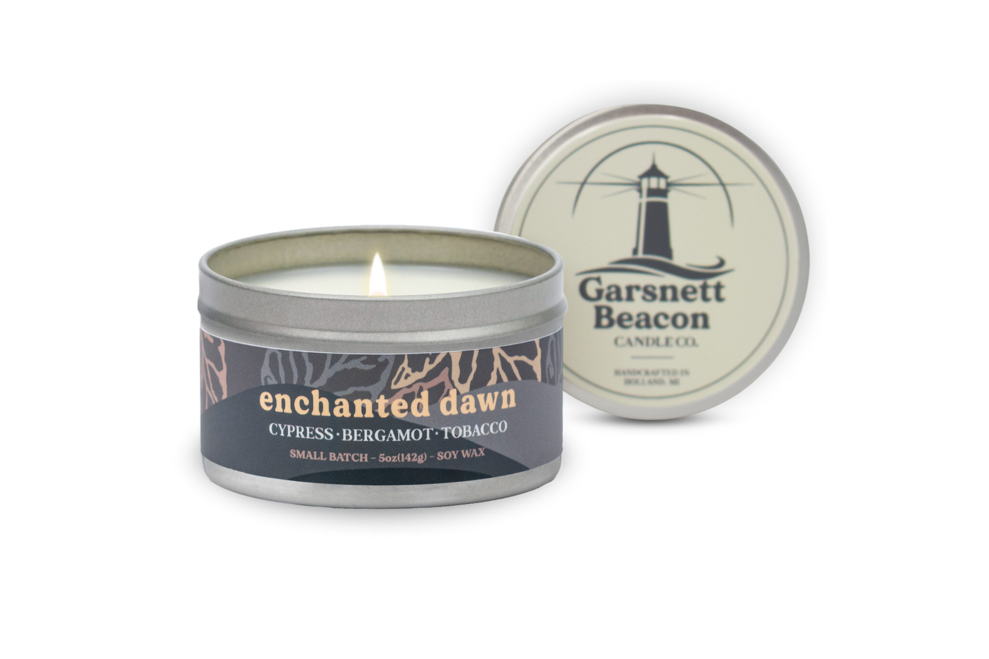 Enchanted Dawn Candle - Cypress, Bergamot, Tobacco Scent