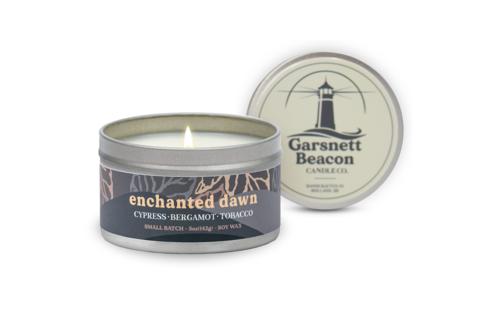 Enchanted Dawn Candle - Cypress, Bergamot, Tobacco Scent