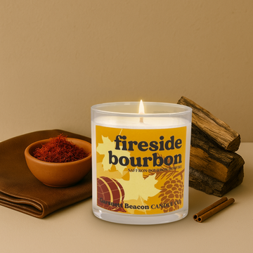 Fireside Bourbon Candle - Saffron, Bourbon, Bonfire Scent