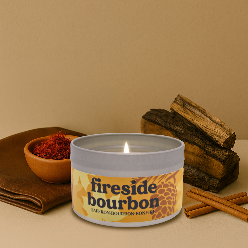 Fireside Bourbon Candle - Saffron, Bourbon, Bonfire Scent