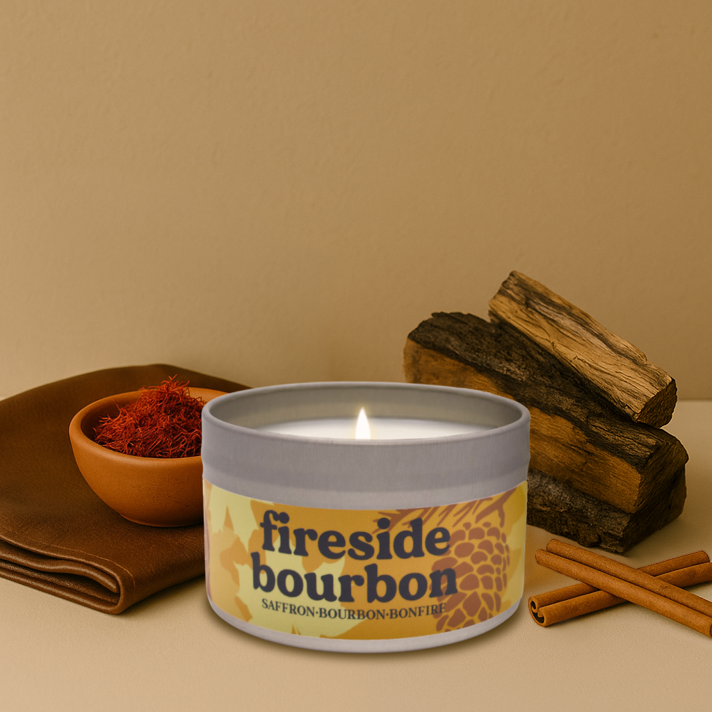 Fireside Bourbon Candle - Saffron, Bourbon, Bonfire Scent