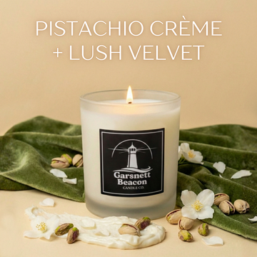 Pistachio Crème + Lush Velvet - February Candle of the Month