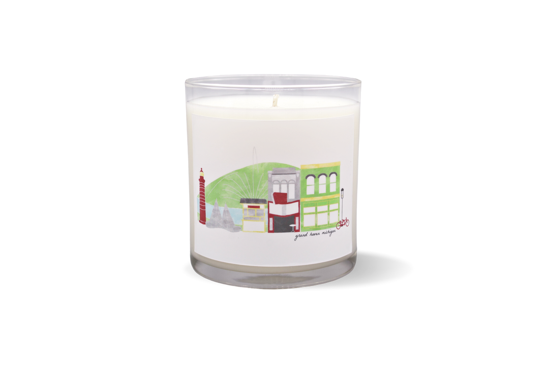 Grand Haven Michigan Skyline Candle