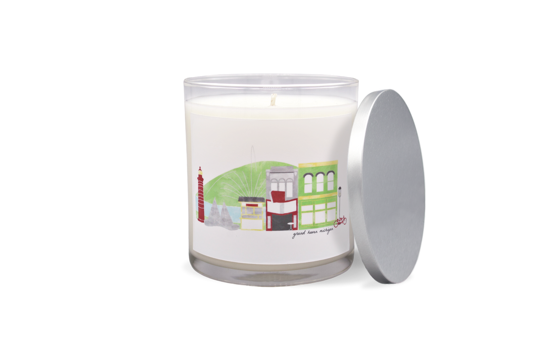 Grand Haven Michigan Skyline Candle