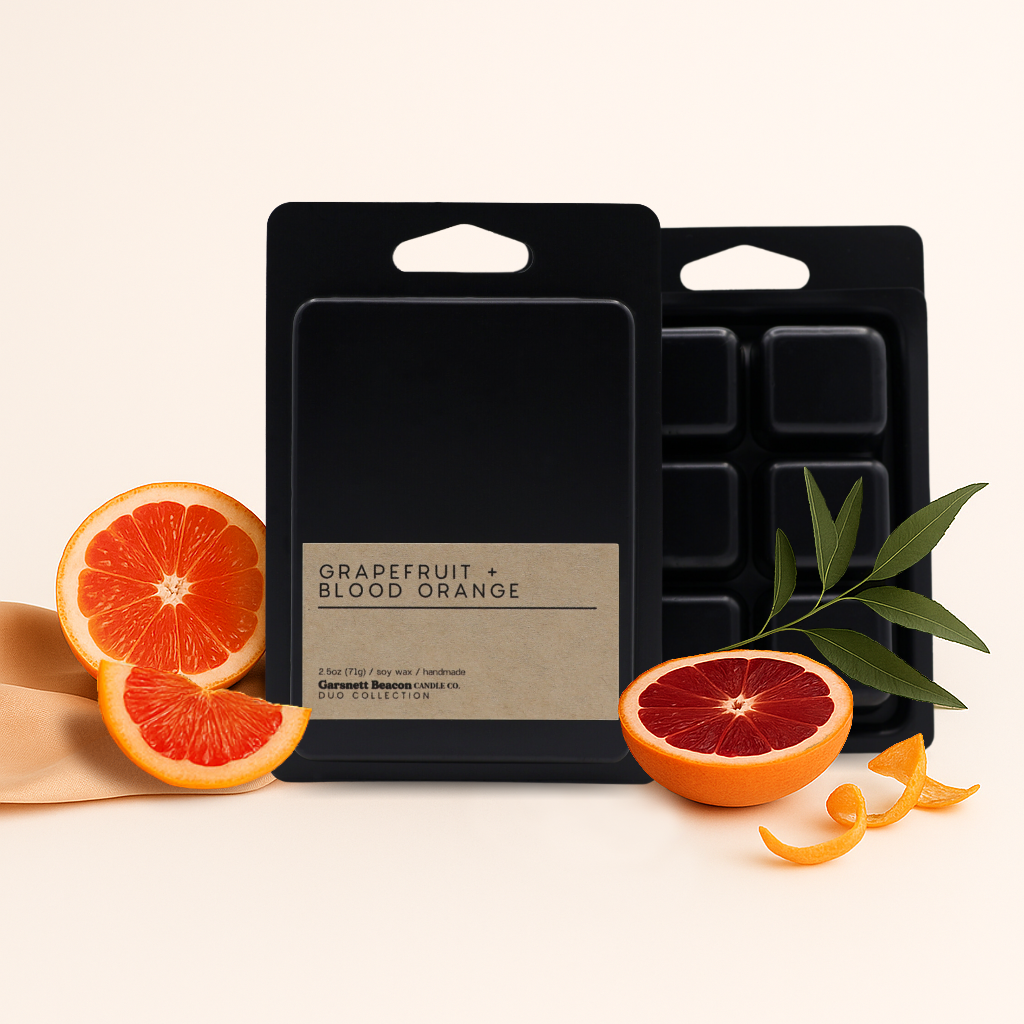 Grapefruit + Blood Orange Luxury Scented Wax Melt | Duo Collection by Garsnett Beacon