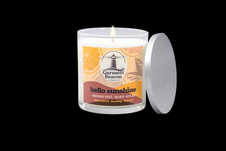 Hello Sunshine Candle - Citrus Orange Peel, Agave, Sugar Scent