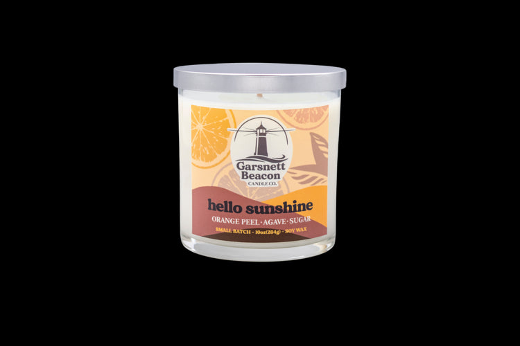 Hello Sunshine Candle - Citrus Orange Peel, Agave, Sugar Scent