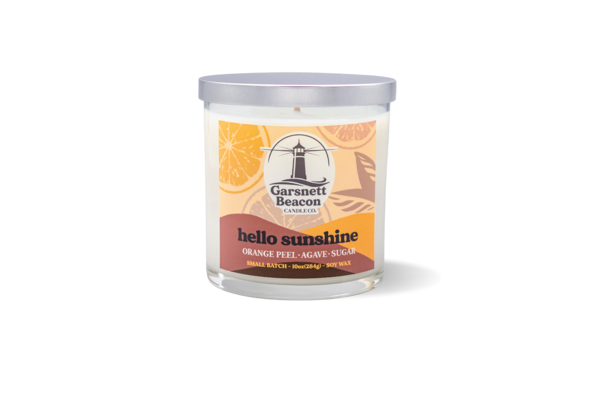 Hello Sunshine Candle - Citrus Orange Peel, Agave, Sugar Scent