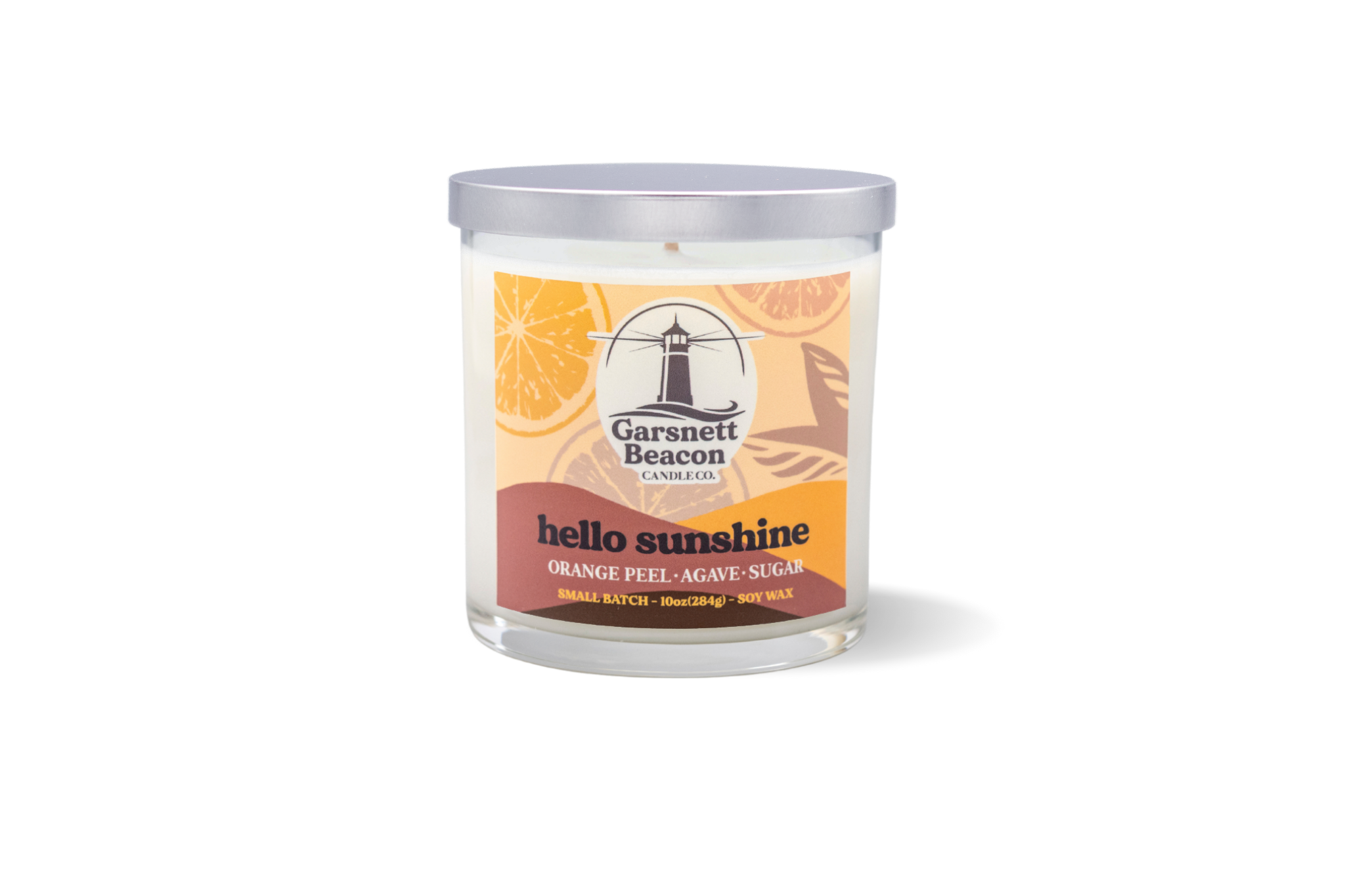 Hello Sunshine Candle - Citrus Orange Peel, Agave, Sugar Scent
