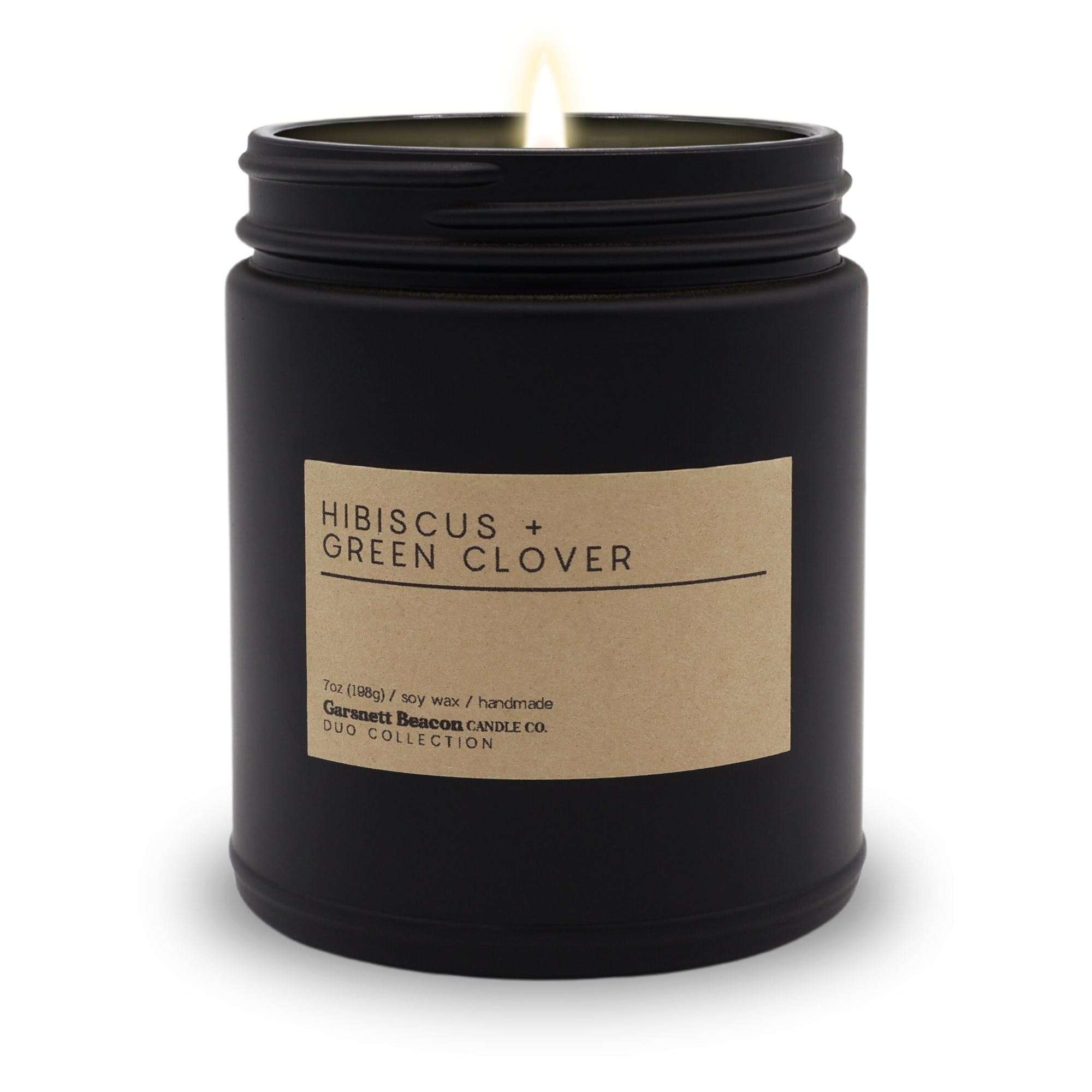 Hibiscus + Green Clover Luxury Scented Candle | Duo Collection by Garsnett Beacon