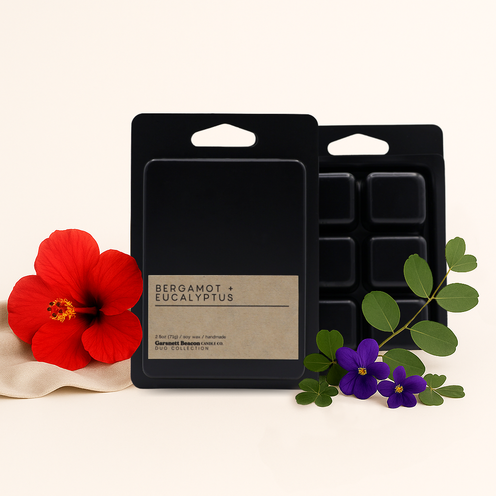 Hibiscus + Green Clover Luxury Scented Wax Melt | Duo Collection by Garsnett Beacon