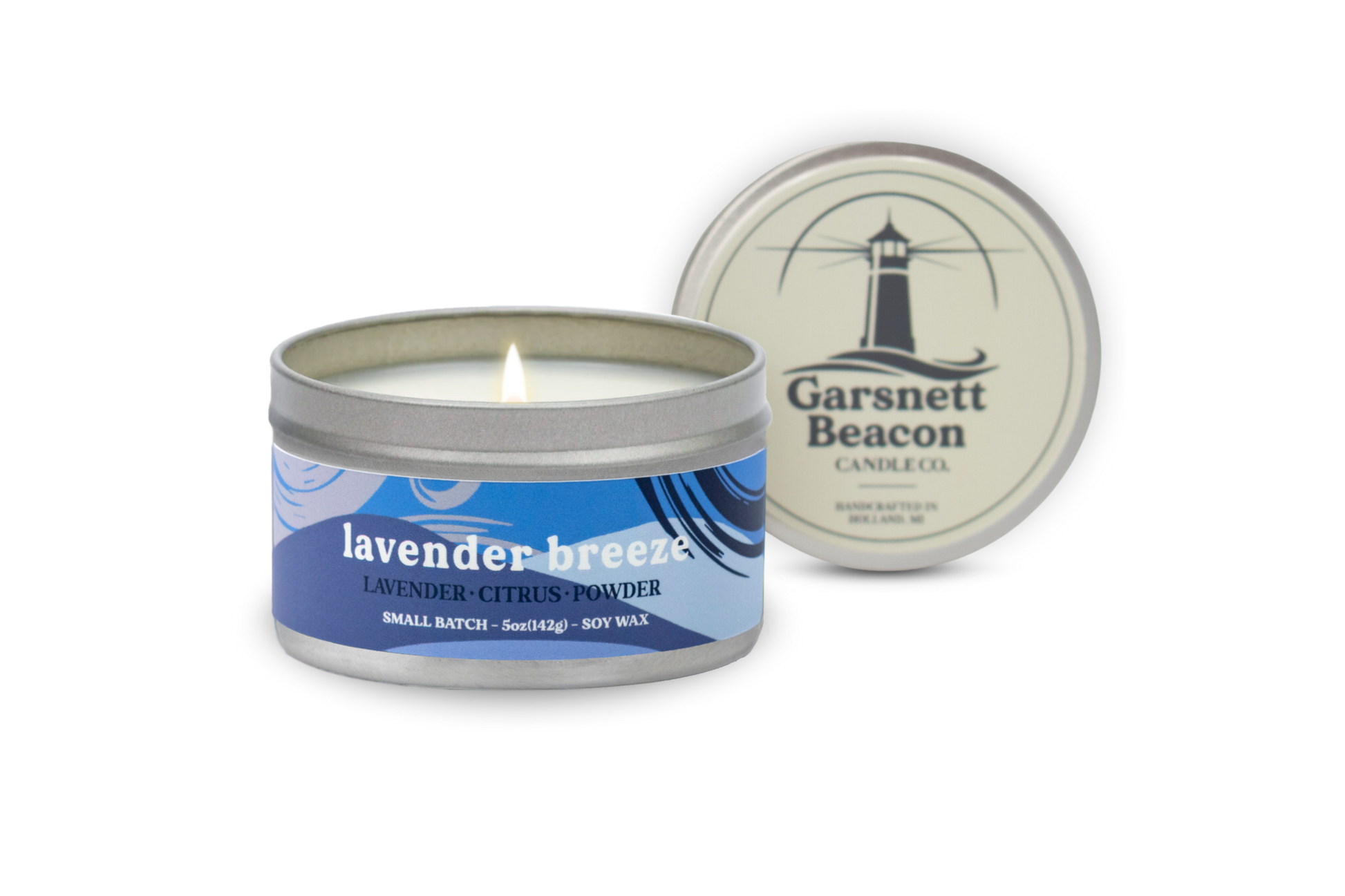 Lavender Breeze Candle - Lavender, Citrus, Powder Scent