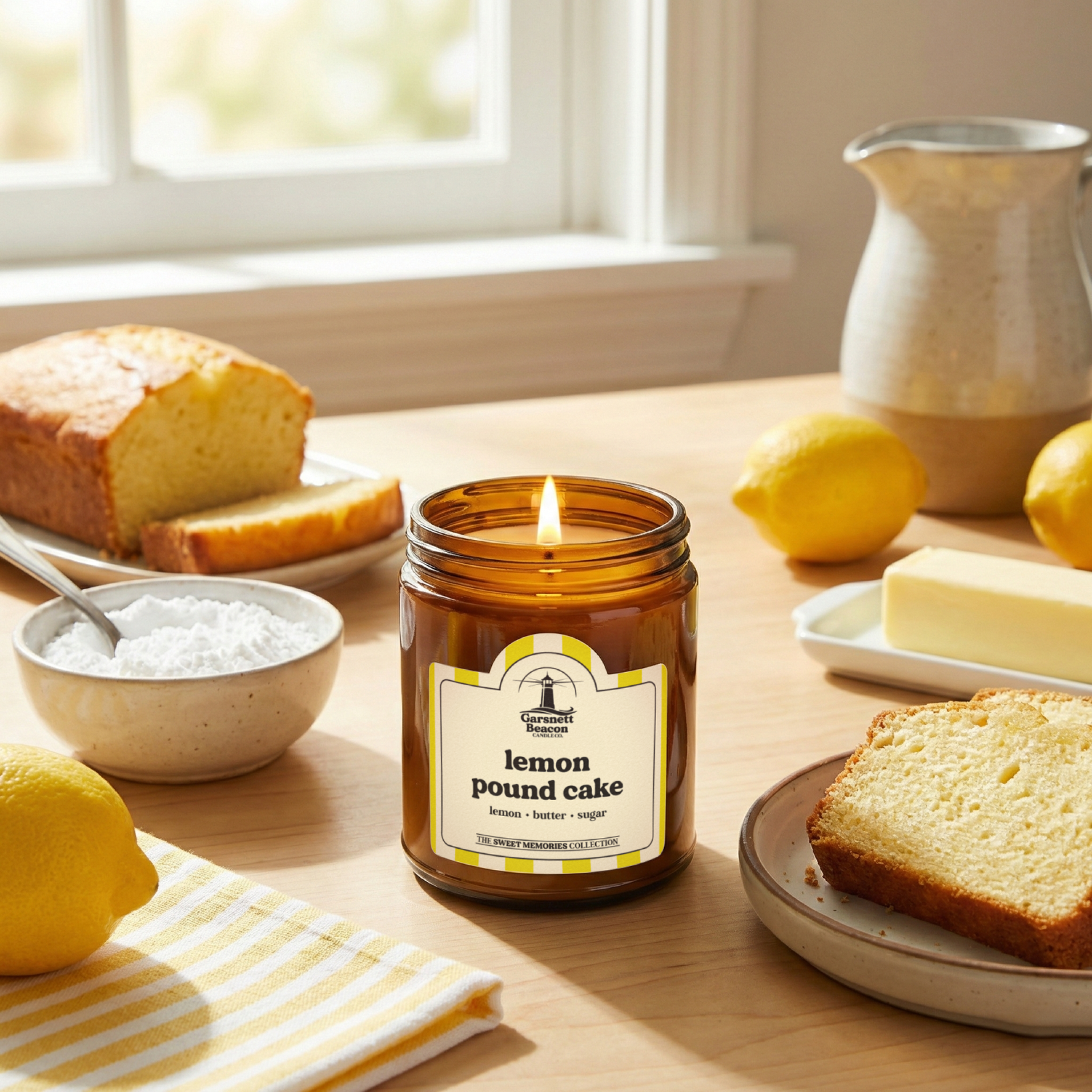 Lemon Pound Cake Candle - Lemon, Butter, Sugar Scent