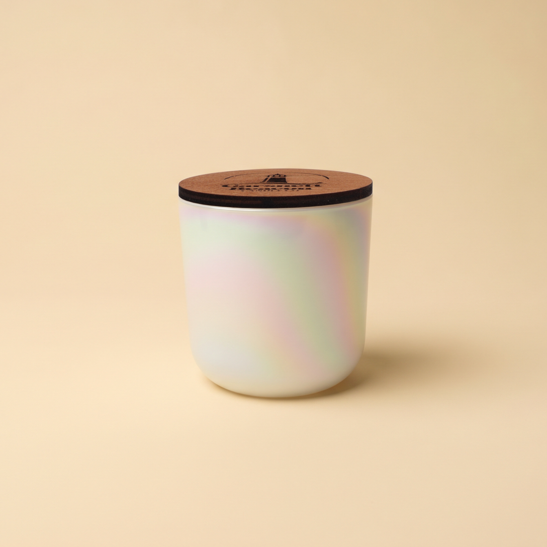 Lumina coconut soy candle by Garsnett Beacon, a white tea, bergamot and jasmine scented candle in a glass jar