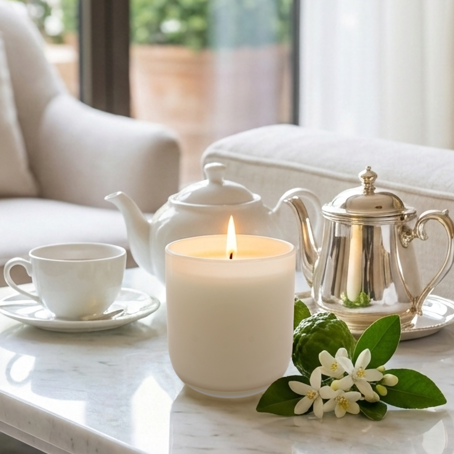 Lumina - White Tea, Bergamot & Jasmine Luxury Coconut Soy Candle