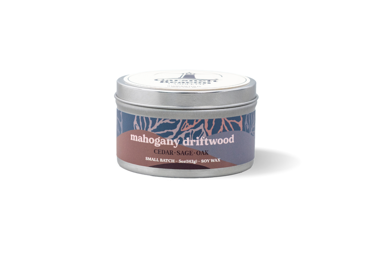 Mahogany Driftwood Candle - Cedar, Sage, Oak Scent