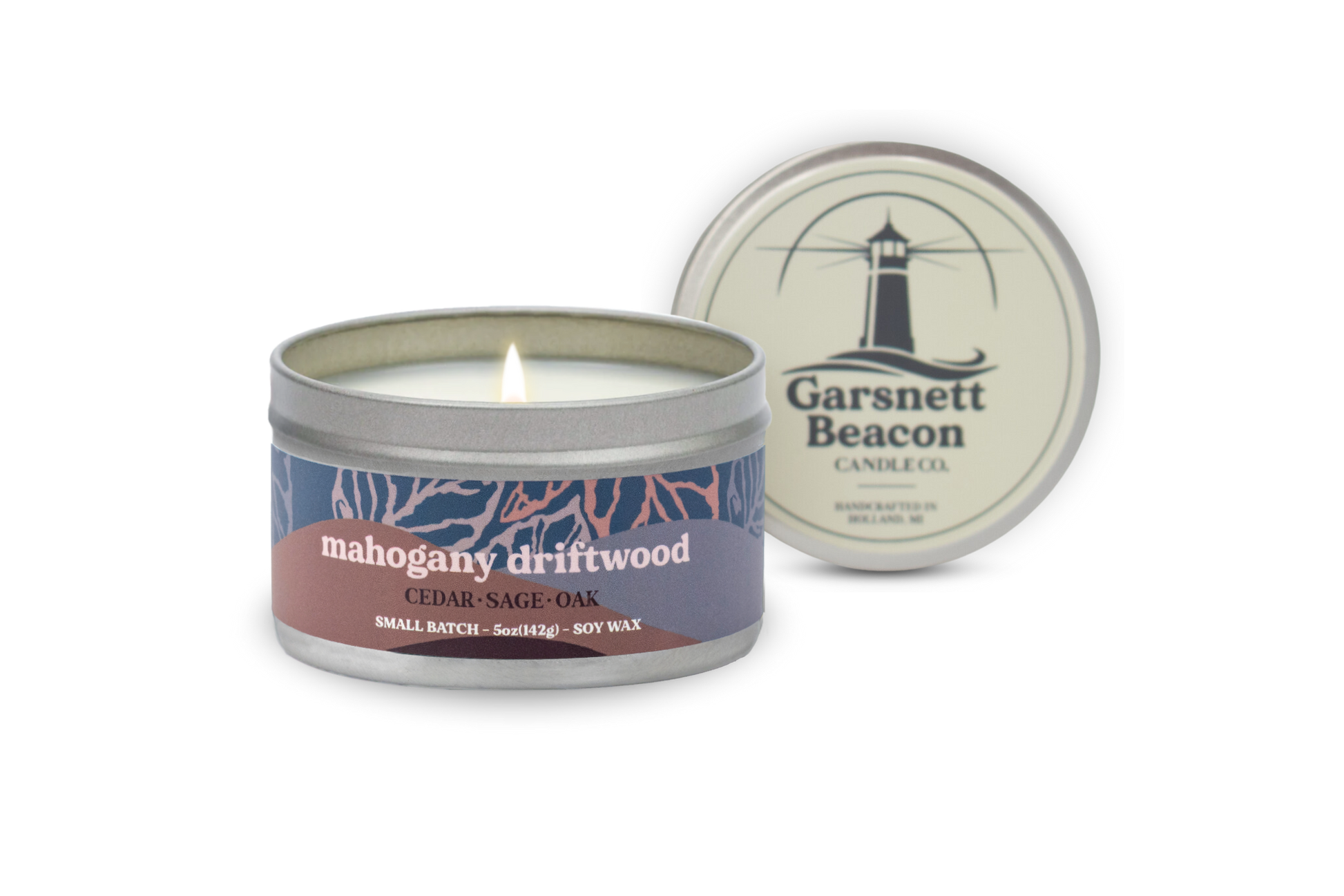 Mahogany Driftwood Candle - Cedar, Sage, Oak Scent