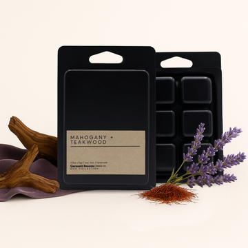 Mahogany + Teakwood Luxury Scented Wax Melt | Duo Collection by Garsnett Beacon
