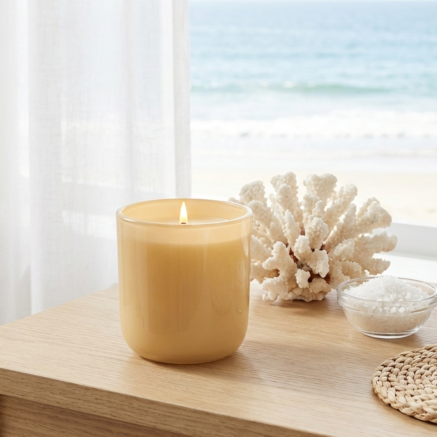 Marisol - Coconut, Sandalwood, Ocean Mist Luxury Coconut Soy Candle