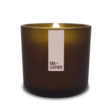 Oak + Leather - LIMITED EDITION - Coconut Soy & Wooden Wick Candle