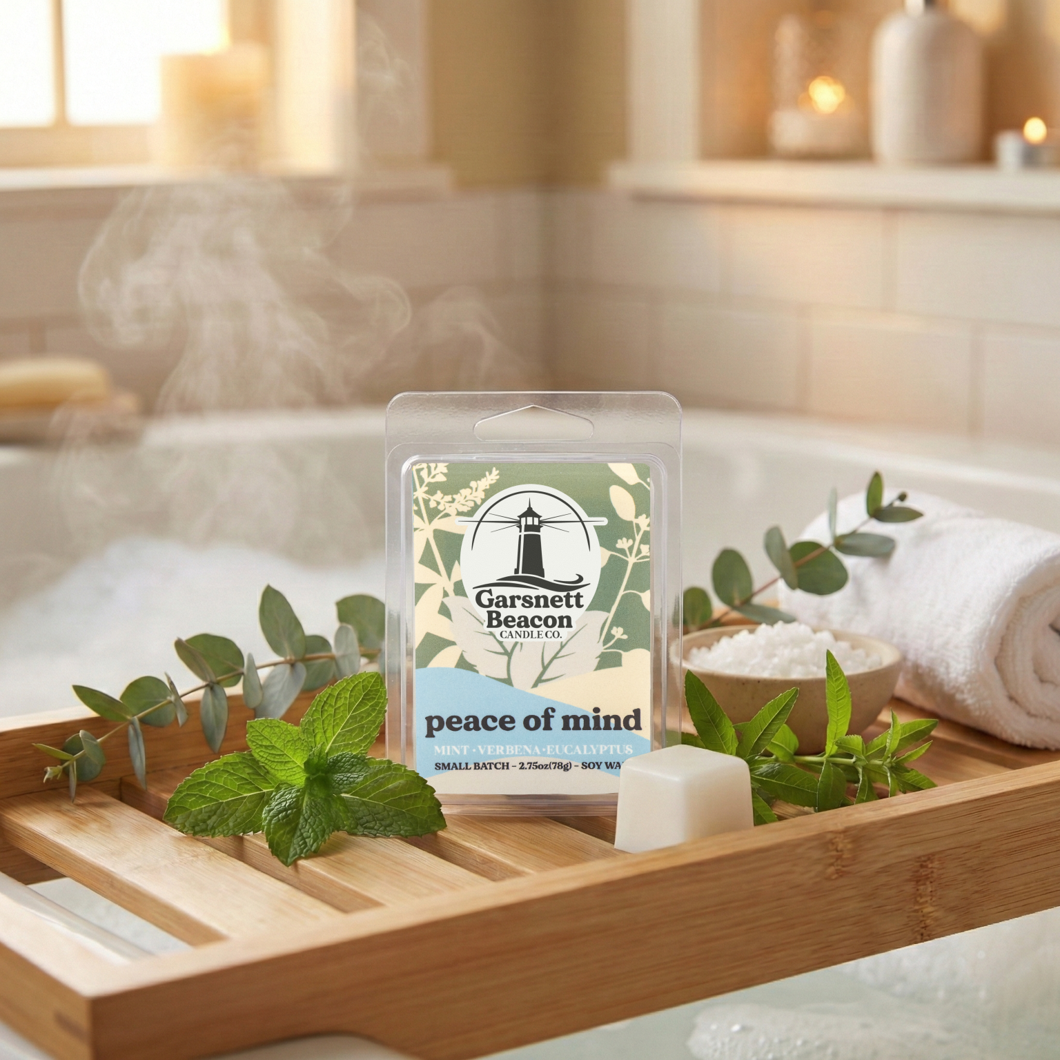 Peace of Mind Wax Melts - Mint, Verbena, Eucalyptus Scent
