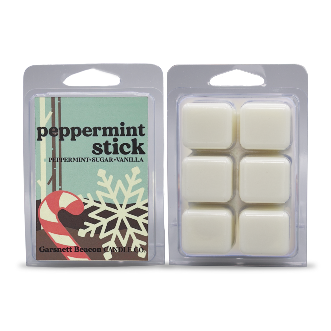 Peppermint Stick Wax Melts - Peppermint, Sugar, Vanilla Scent