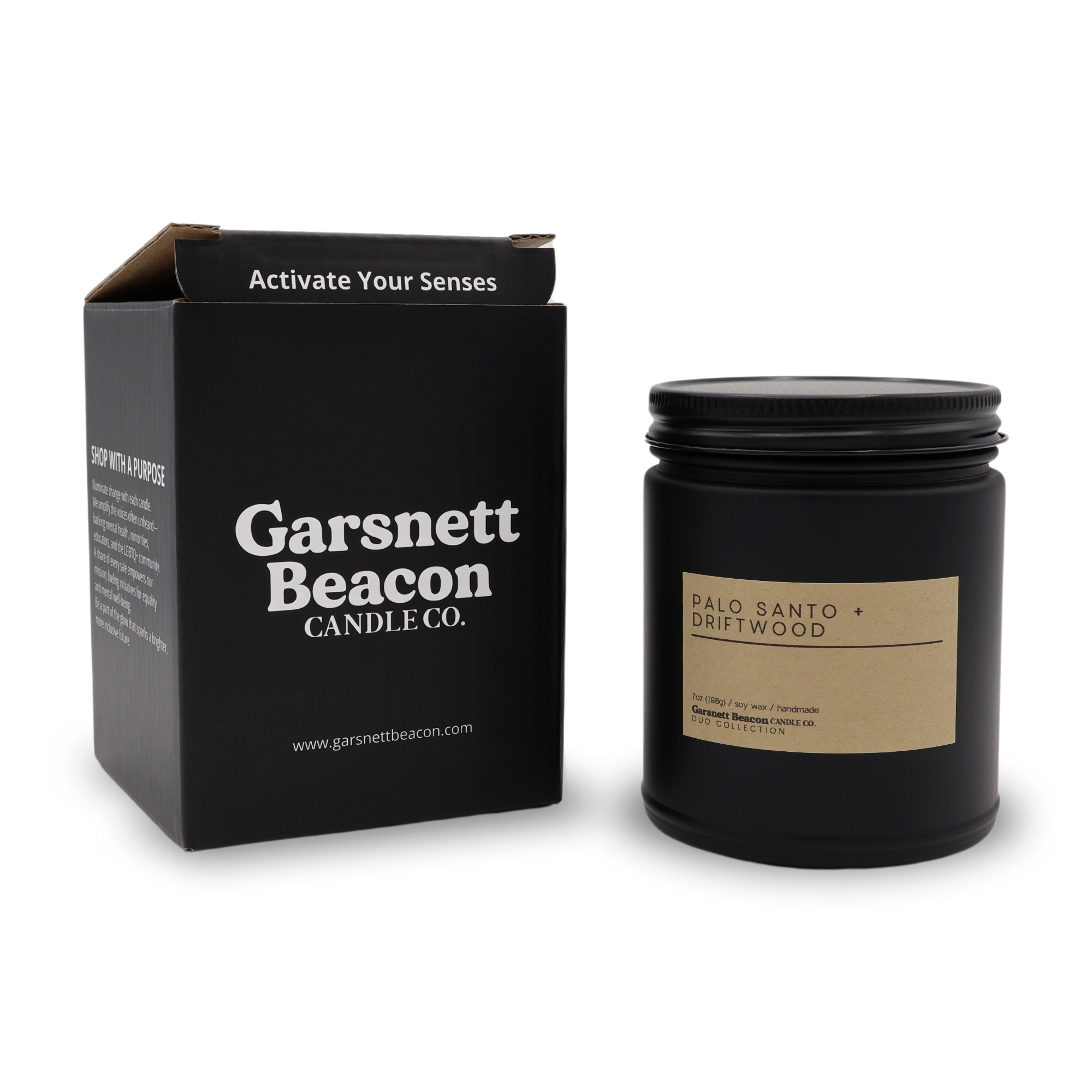 Palo Santo + Driftwood Luxury Scented Candle | Duo Collection by Garsnett Beacon