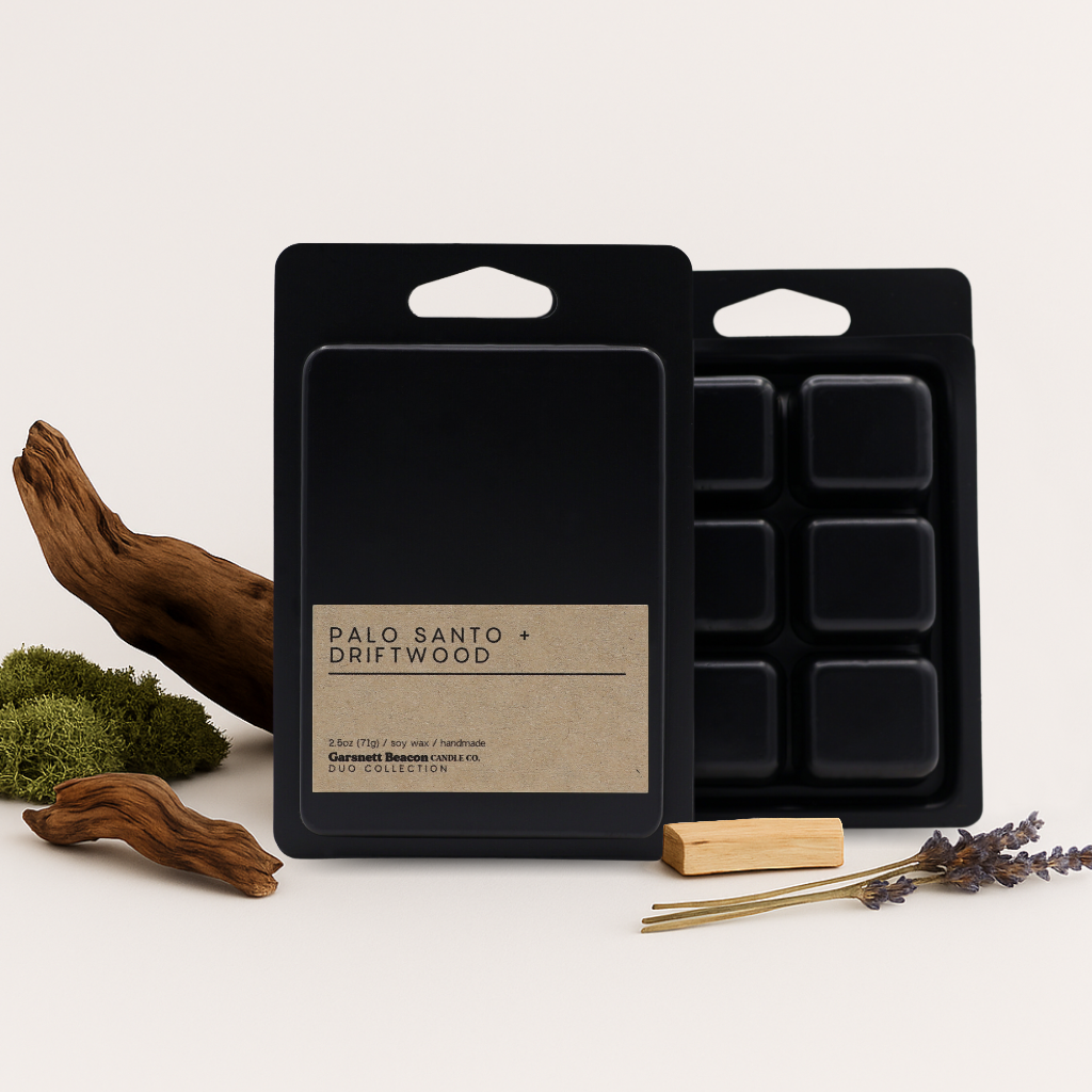 Palo Santo + Driftwood Luxury Scented Wax Melt | Duo Collection by Garsnett Beacon