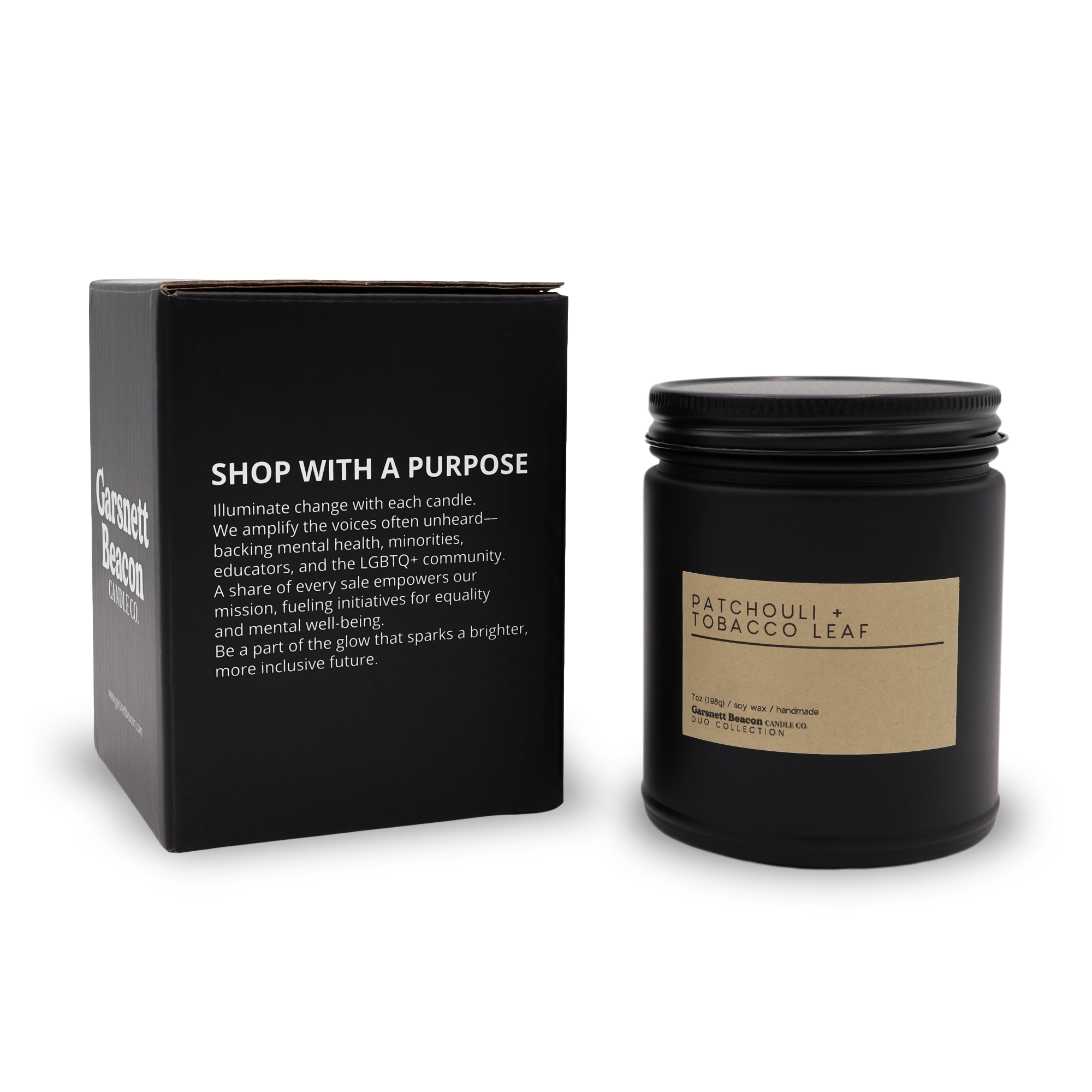 Patchouli + Tobacco Leaf Luxury Scented Candle | Duo Collection by Garsnett Beacon