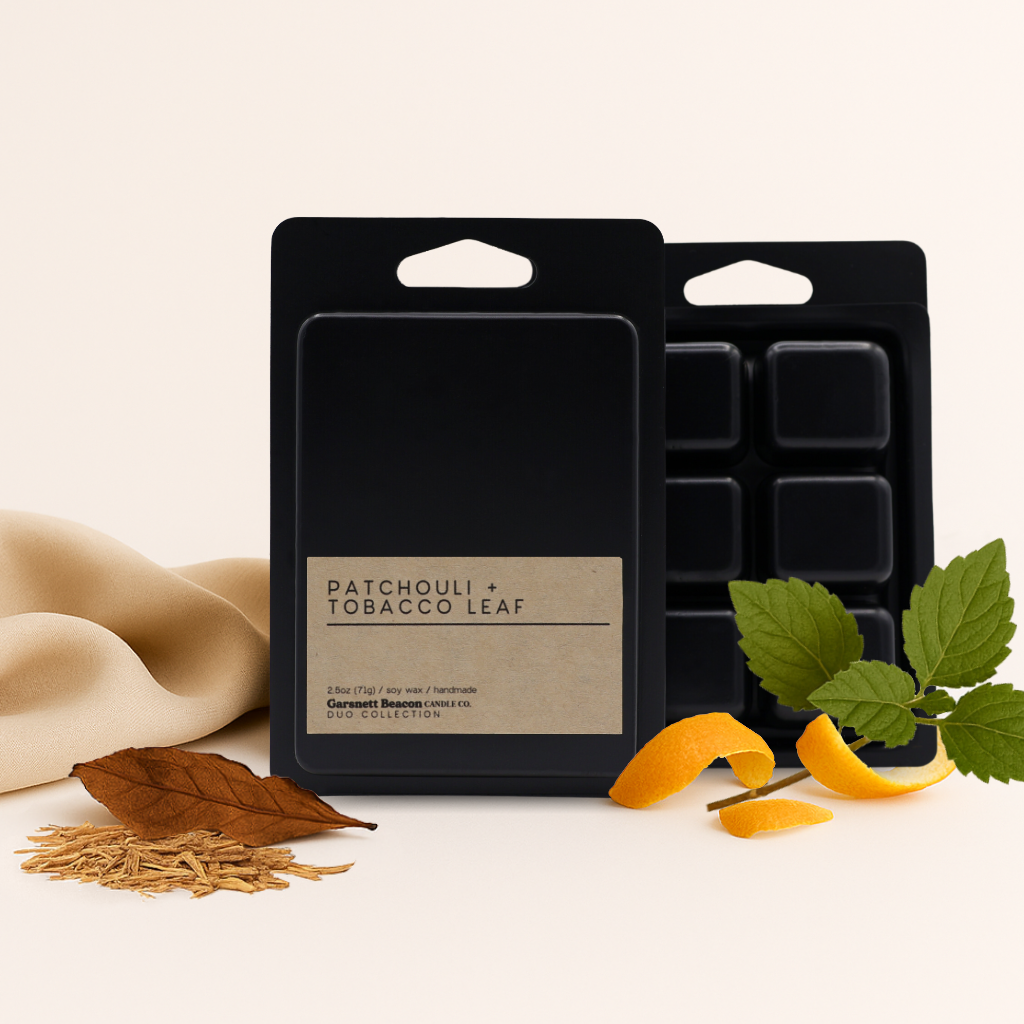 Patchouli + Tobacco Leaf Luxury Scented Wax Melt | Duo Collection by Garsnett Beacon