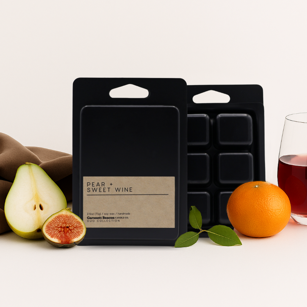 Pear + Sweet Wine Luxury Scented Wax Melt | Duo Collection by Garsnett Beacon