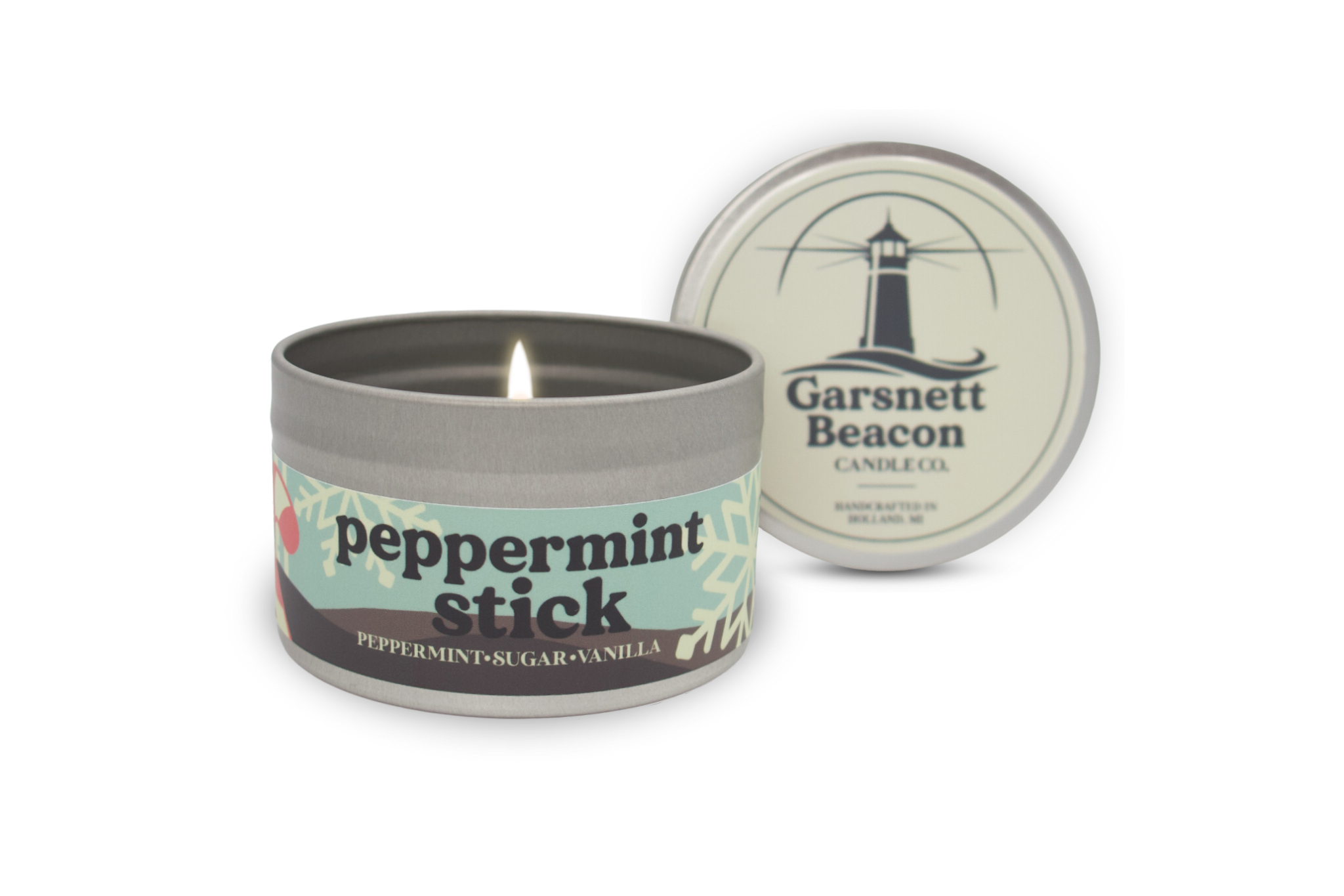 Peppermint Stick Candle - Peppermint, Sugar, Vanilla Scent