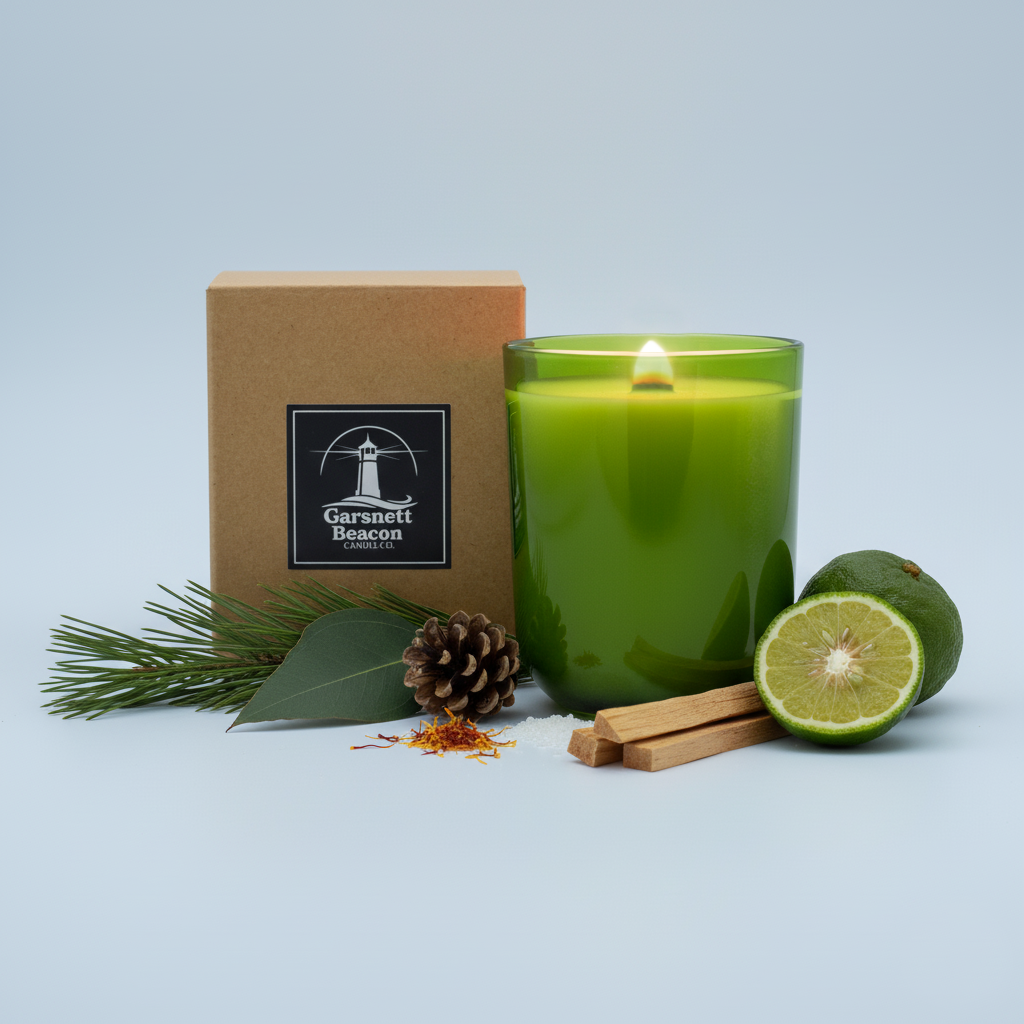 Pine + Mountain Mist Wooden Wick Candle - Pine, Eucalyptus, Palo Santo Scent