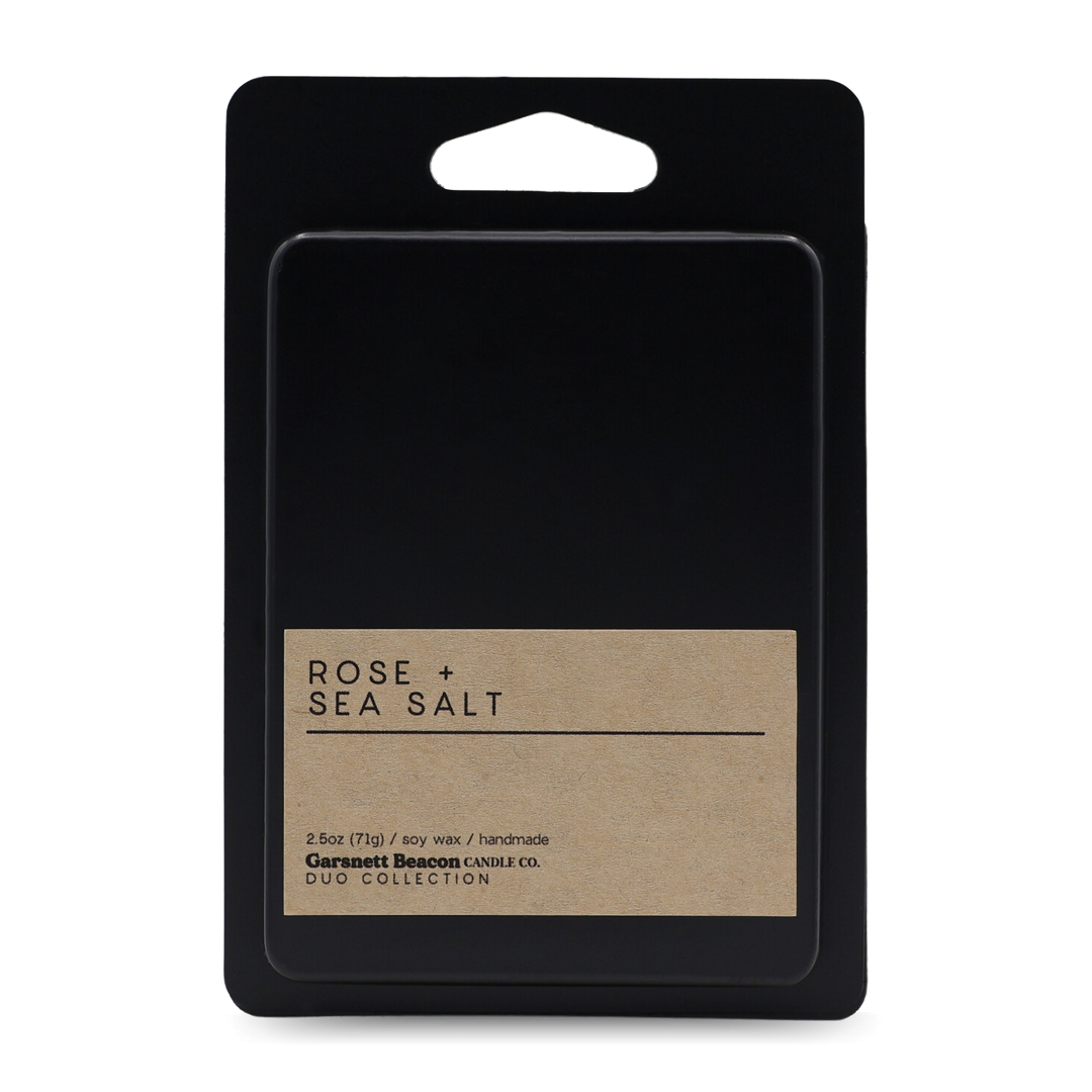 Rose + Sea Salt Luxury Scented Wax Melt | Duo Collection by Garsnett Beacon